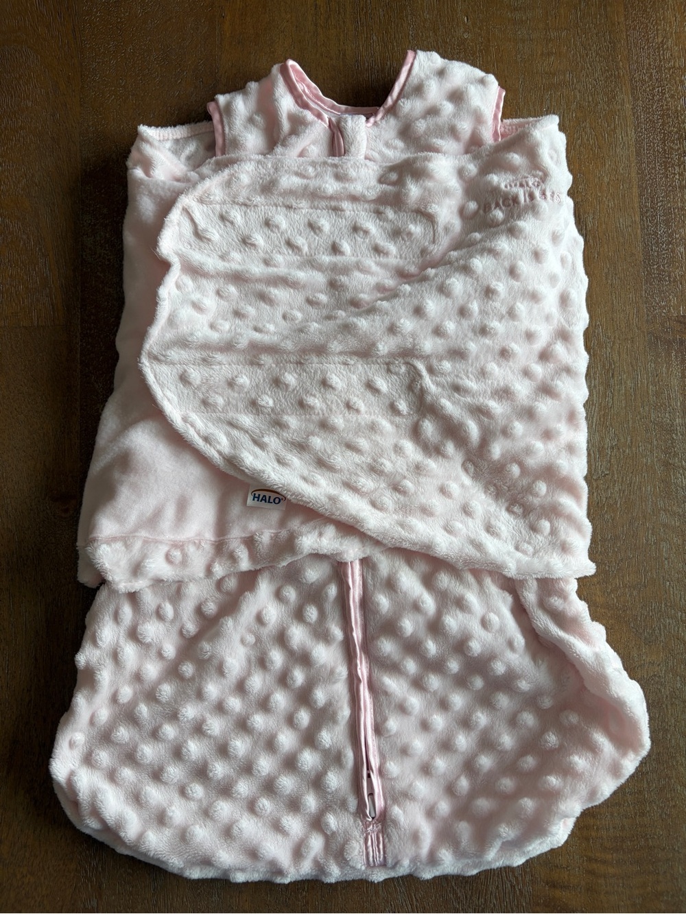 Halo Pink Baby Sleep Sack with Textured Dots